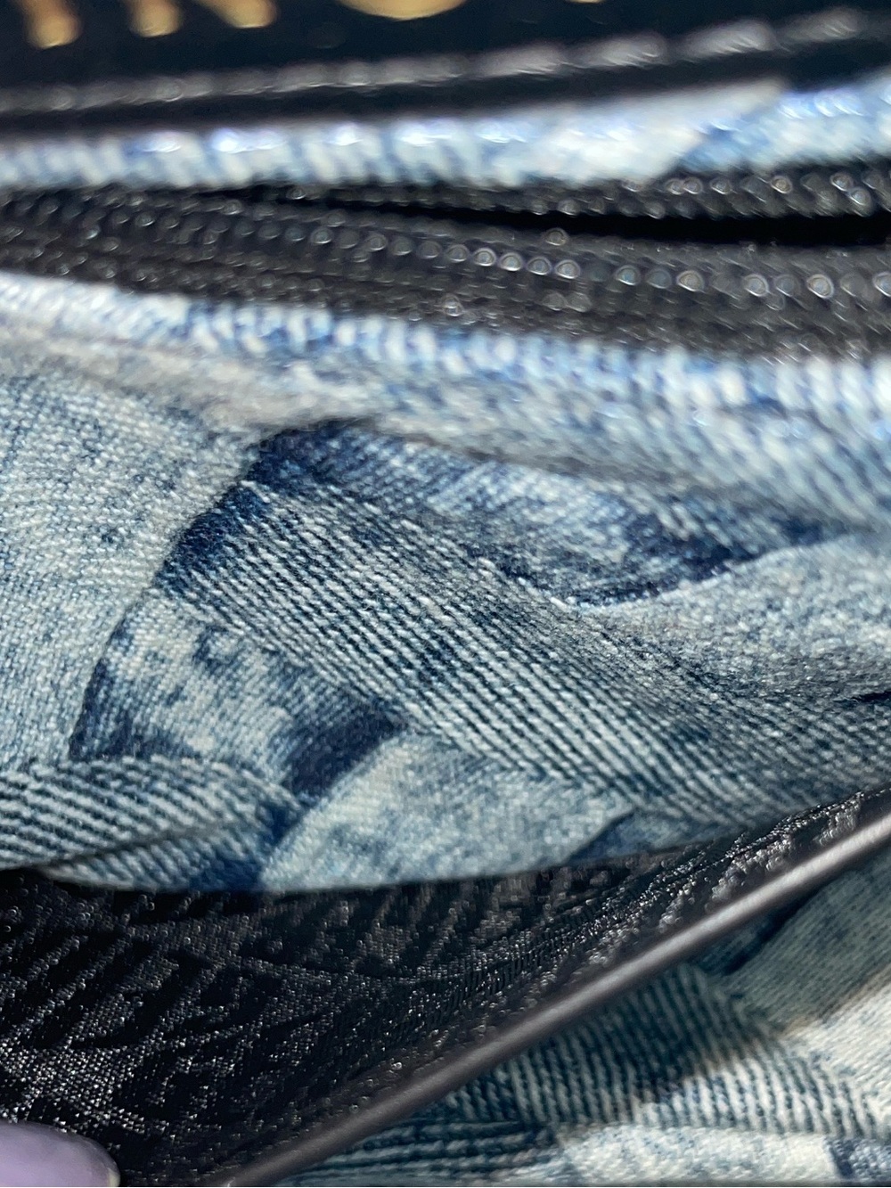 NWT Kurt Geiger ‘The Kensington’ Denim Knot Shoulder Bag - Picture 14 of 15